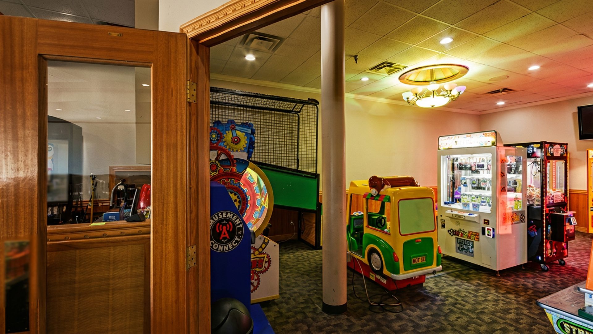 Pizza and a game room