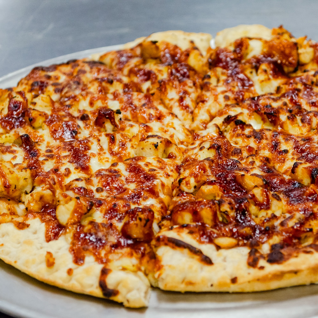 BBQ Chicken Pizza.