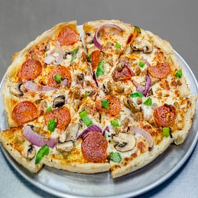 Fat Larry Supreme Pizza.