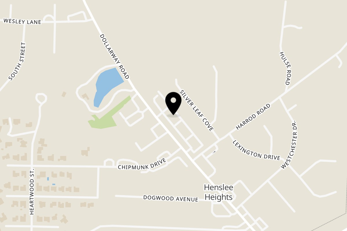 Map showing the location of Larry's Pizza White Hall on 7401 Dollarway Rd in White Hall