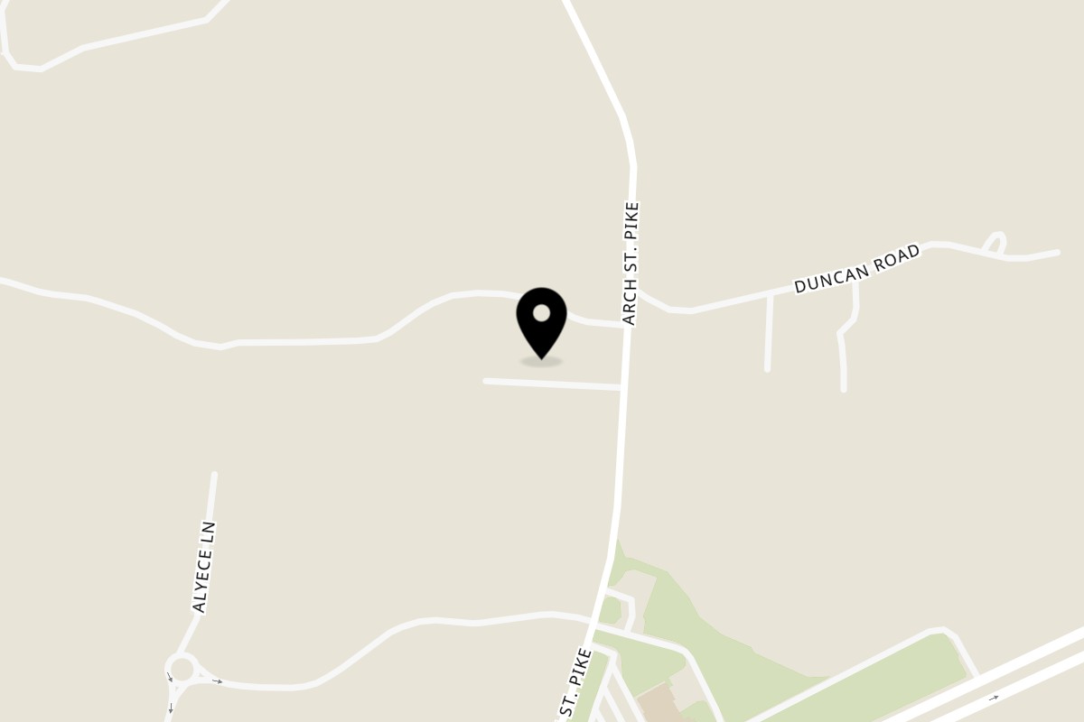 Map showing the location of Larry's Pizza East End on 24005 Arch Street Pike Ste 5 in Hensley