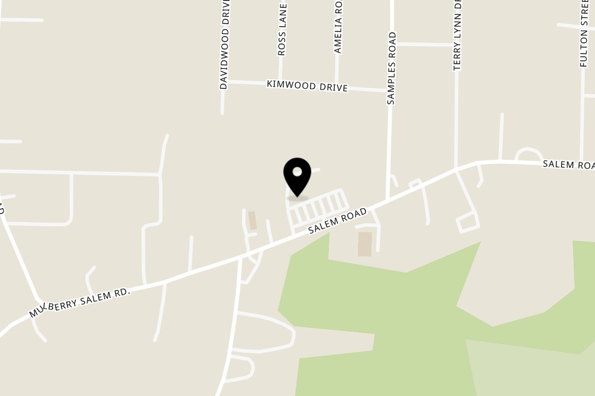 Map showing the location of Larry's Pizza Benton (Salem Road) on 1204 Salem Rd in Benton