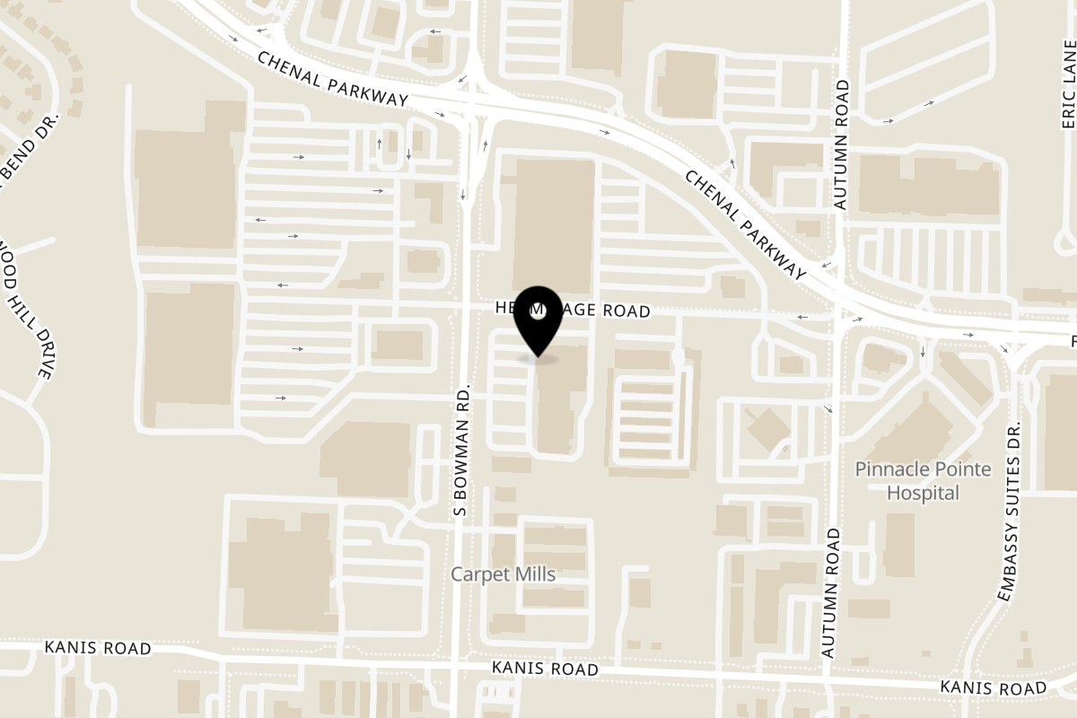 Map showing the location of Larry's Pizza Little Rock (Bowman) on 801 S Bowman Rd in Little Rock